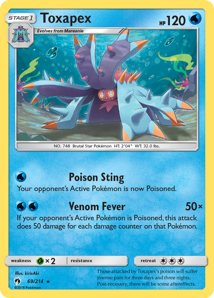 Toxapex (69/214) [Sun & Moon: Lost Thunder] Pokémon