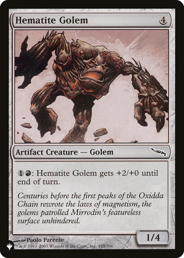 Hematite Golem [The List] Magic: The Gathering