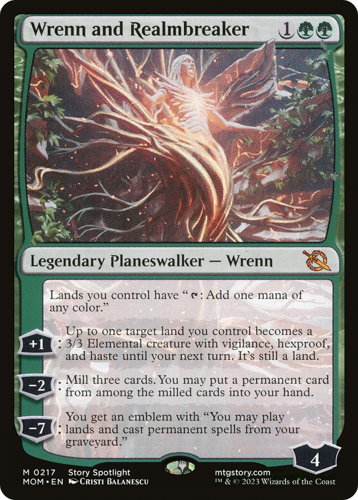 Wrenn and Realmbreaker [March of the Machine] Magic: The Gathering