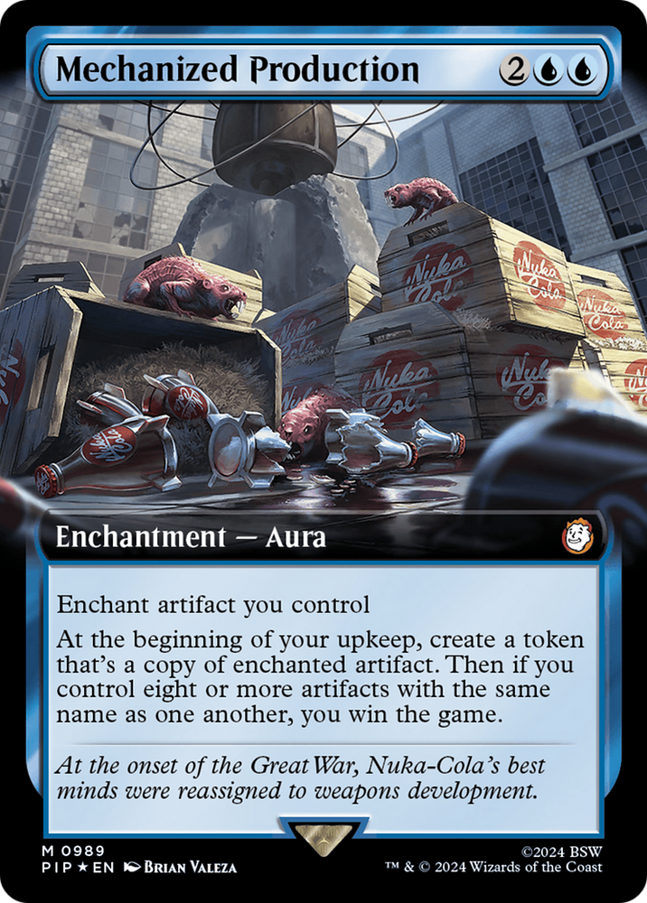 Mechanized Production (Extended Art) (Surge Foil) [Fallout] Magic: The Gathering