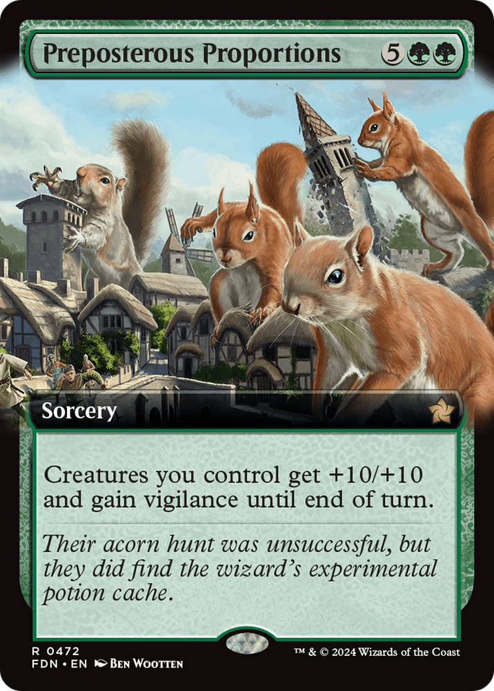 Preposterous Proportions (Extended Art) [Foundations] Magic: The Gathering