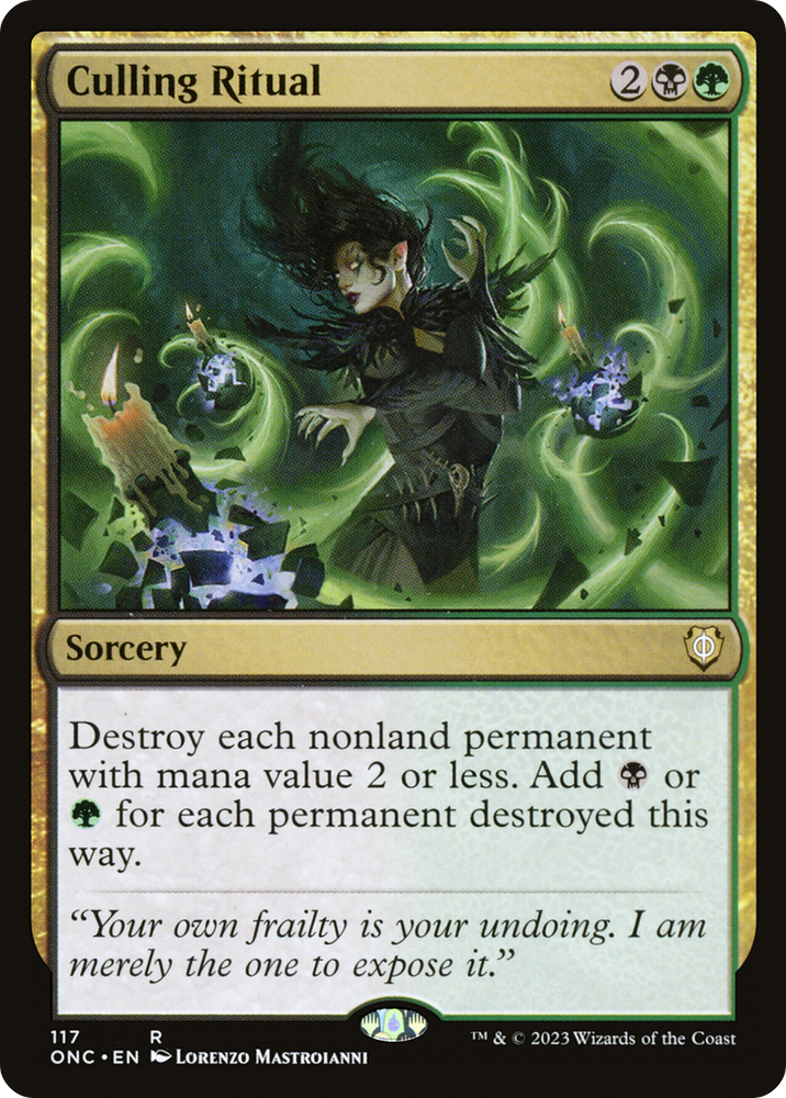 Culling Ritual [Phyrexia: All Will Be One Commander] Magic: The Gathering