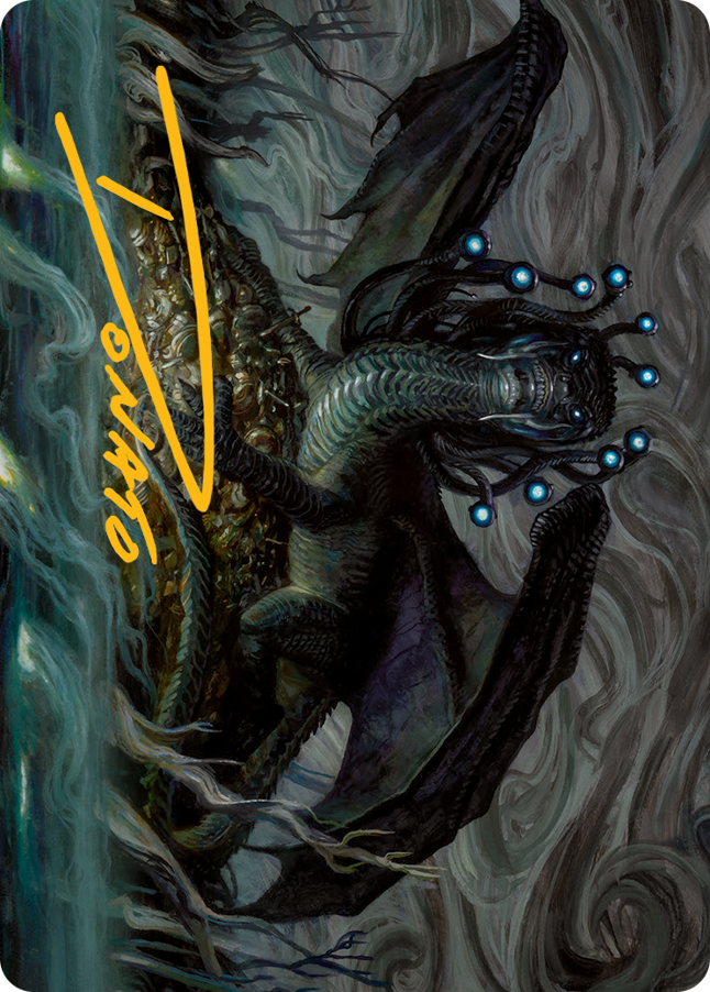 Oculus Whelp Art Card (Gold-Stamped Signature) [March of the Machine Art Series] Magic: The Gathering