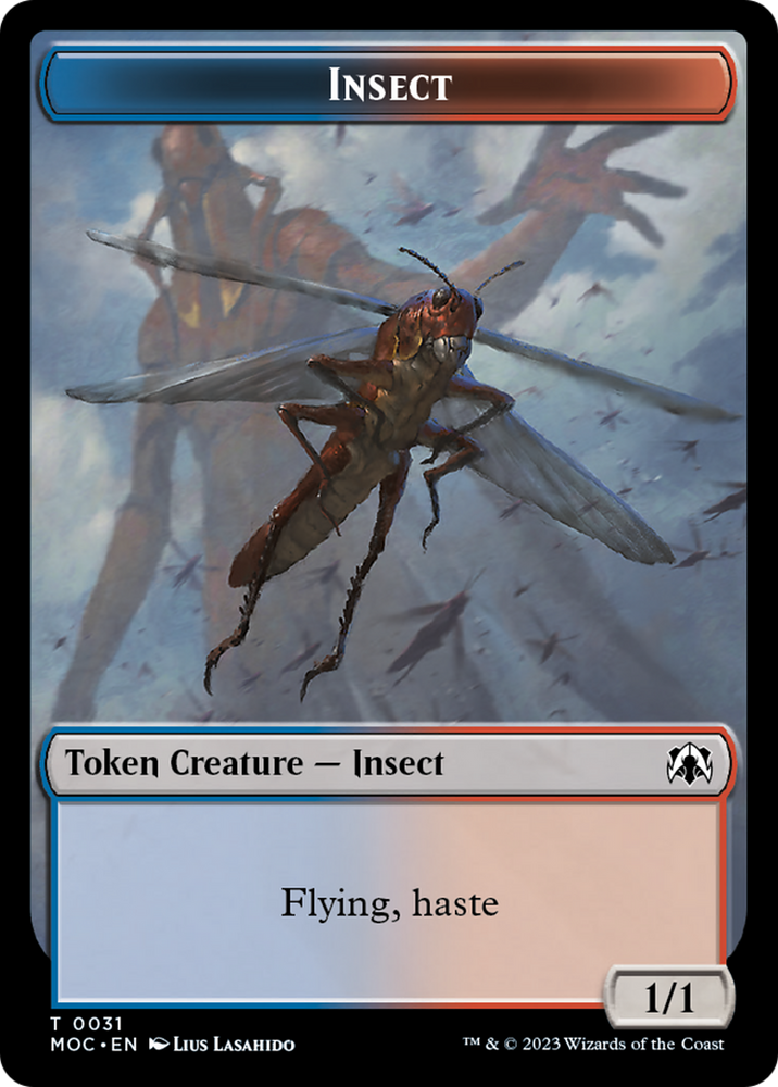 Soldier // Insect Double-Sided Token [March of the Machine Commander Tokens] Magic: The Gathering