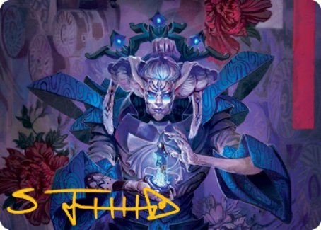 Tameshi, Reality Architect 1 Art Card (Gold-Stamped Signature) [Kamigawa: Neon Dynasty Art Series] Magic: The Gathering