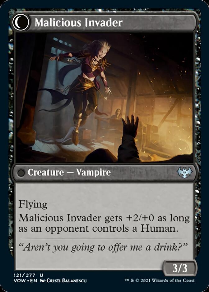 Innocent Traveler // Malicious Invader [Innistrad: Crimson Vow] Magic: The Gathering