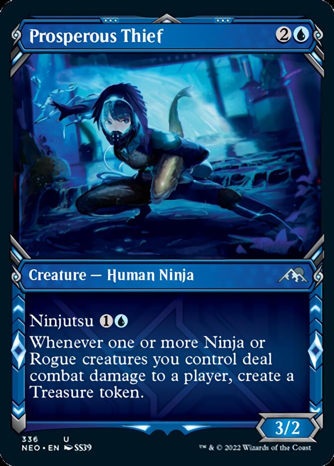 Prosperous Thief (Showcase Ninja) [Kamigawa: Neon Dynasty] Magic: The Gathering