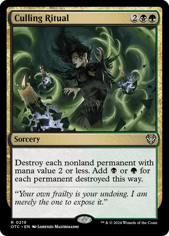 Culling Ritual [Outlaws of Thunder Junction Commander] Magic: The Gathering