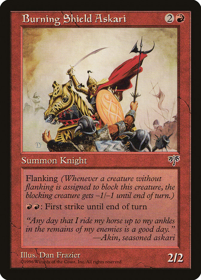 Burning Shield Askari [Mirage] Magic: The Gathering