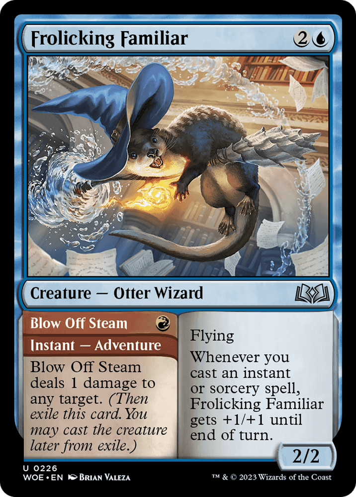 Frolicking Familiar // Blow Off Steam [Wilds of Eldraine] Magic: The Gathering