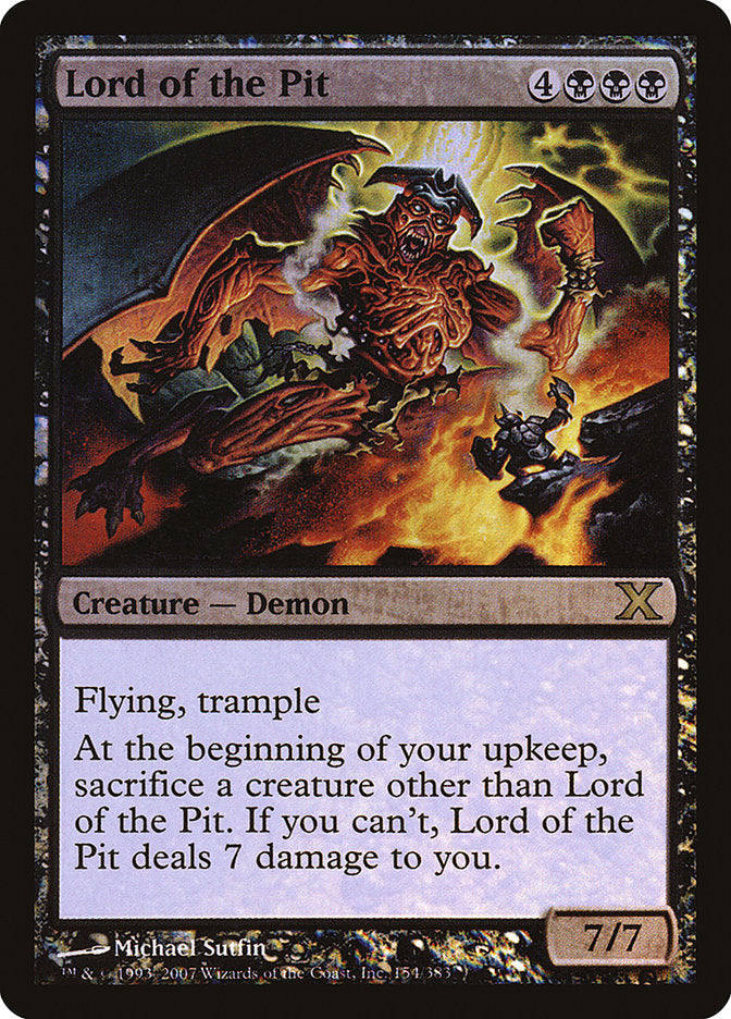 Lord of the Pit (Premium Foil) [Tenth Edition] Magic: The Gathering