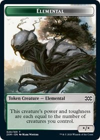 Elemental // Shapeshifter Double-Sided Token [Double Masters Tokens] Magic: The Gathering