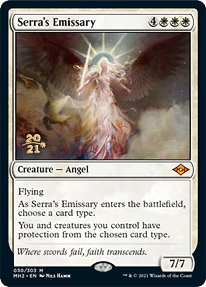 Serra's Emissary [Modern Horizons 2 Prerelease Promos] Magic: The Gathering