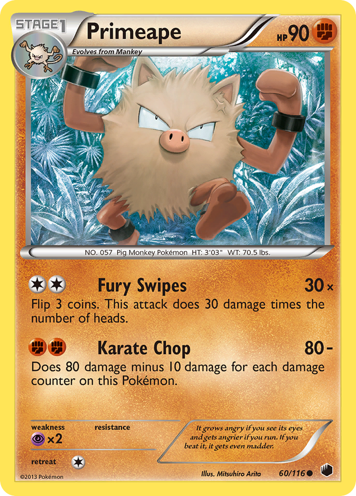 Primeape (60/116) [Black & White: Plasma Freeze] Pokémon