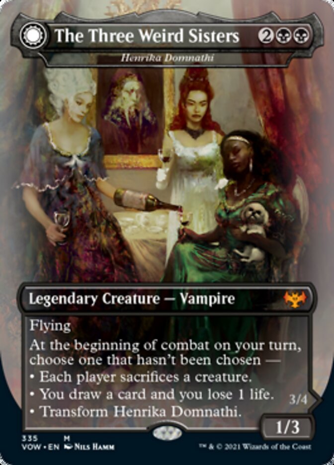 Henrika Domnathi // Henrika, Infernal Seer - The Three Weird Sisters // Fiends of Darkest Night [Innistrad: Crimson Vow] Magic: The Gathering