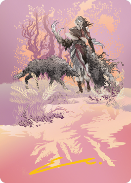 Arlinn, the Pack's Hope 2 Art Card (Gold-Stamped Signature) [Innistrad: Midnight Hunt Art Series] Magic: The Gathering