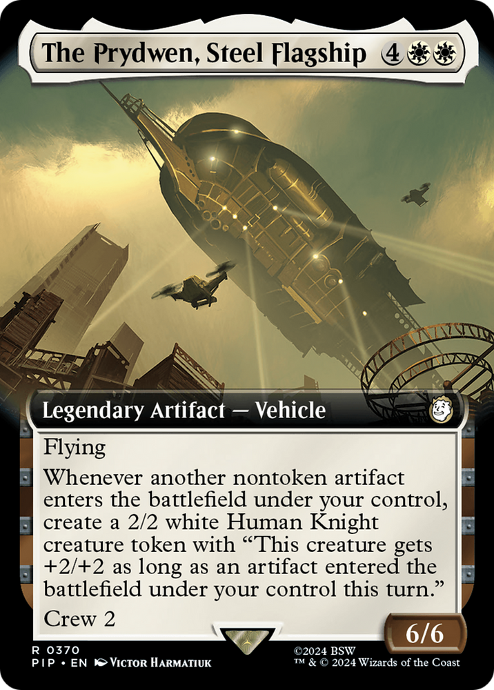 The Prydwen, Steel Flagship (Extended Art) [Fallout] Magic: The Gathering