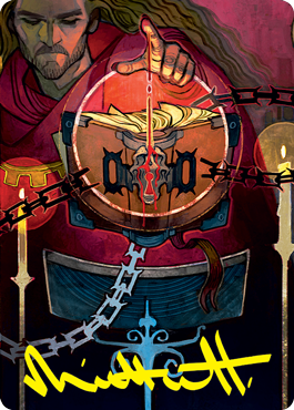Sign in Blood Art Card (Gold-Stamped Signature) [Strixhaven: School of Mages Art Series] Magic: The Gathering