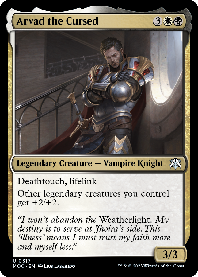 Arvad the Cursed [March of the Machine Commander] Magic: The Gathering