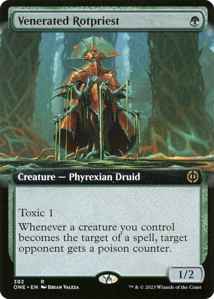 Venerated Rotpriest (Extended Art) [Phyrexia: All Will Be One] Magic: The Gathering