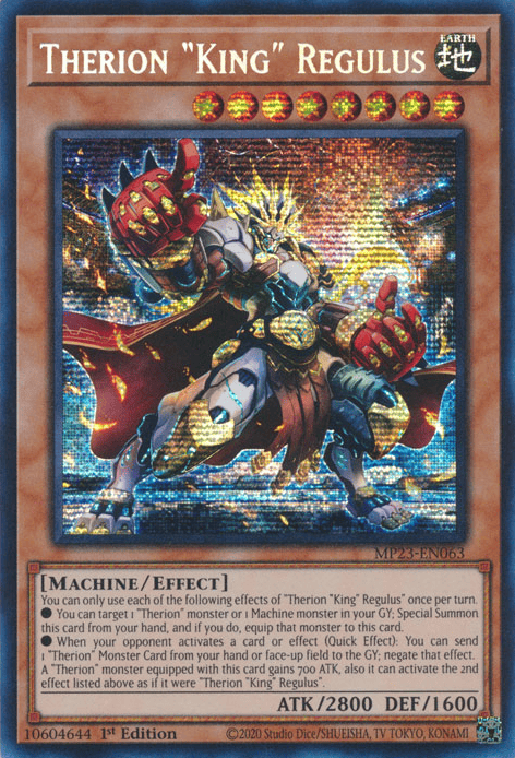 Therion "King" Regulus [MP23-EN063] Prismatic Secret Rare - Yugioh Cards For Your TCG Needs!