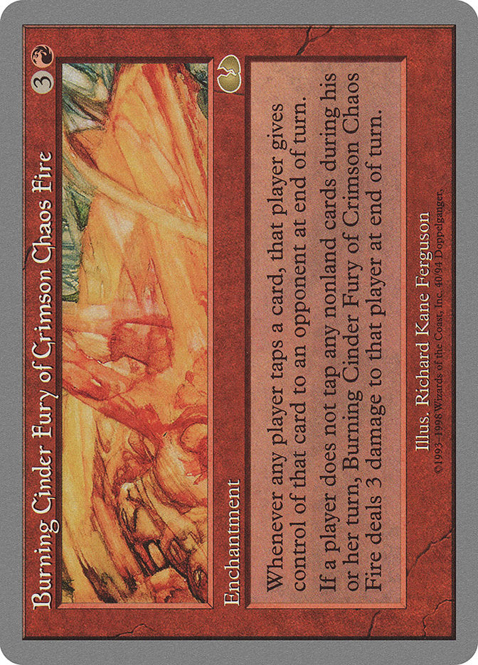 Burning Cinder Fury of Crimson Chaos Fire [Unglued] Magic: The Gathering