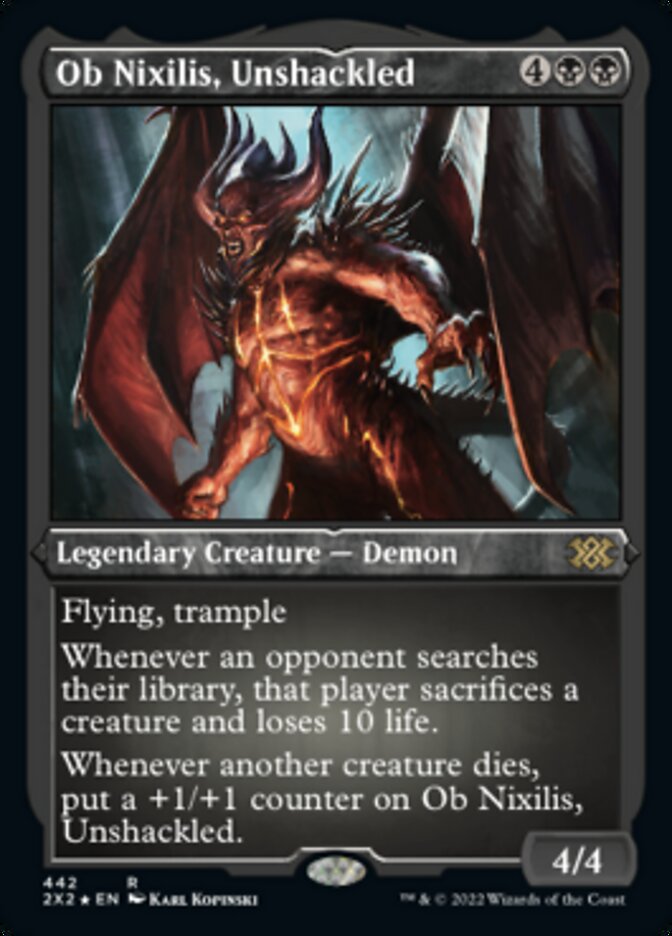 Ob Nixilis, Unshackled (Foil Etched) [Double Masters 2022] Magic: The Gathering