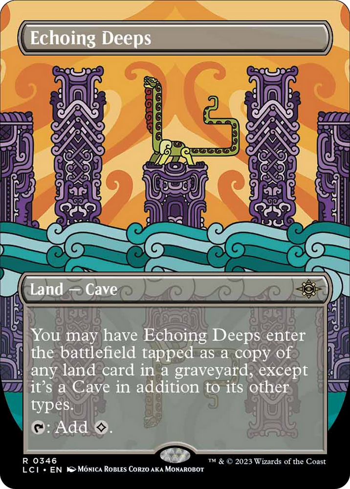 Echoing Deeps (Borderless) [The Lost Caverns of Ixalan] Magic: The Gathering