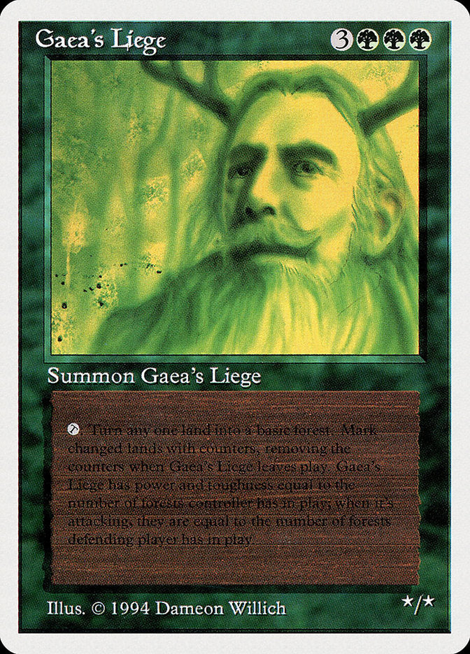 Gaea's Liege [Summer Magic / Edgar] Magic: The Gathering