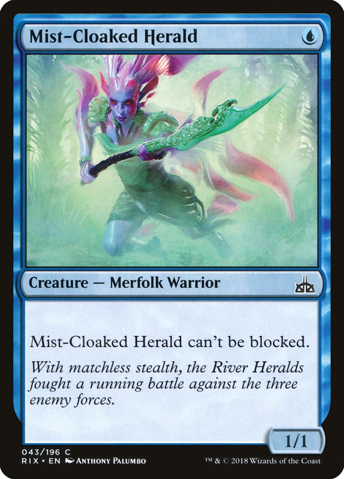 Mist-Cloaked Herald [Rivals of Ixalan] Magic: The Gathering