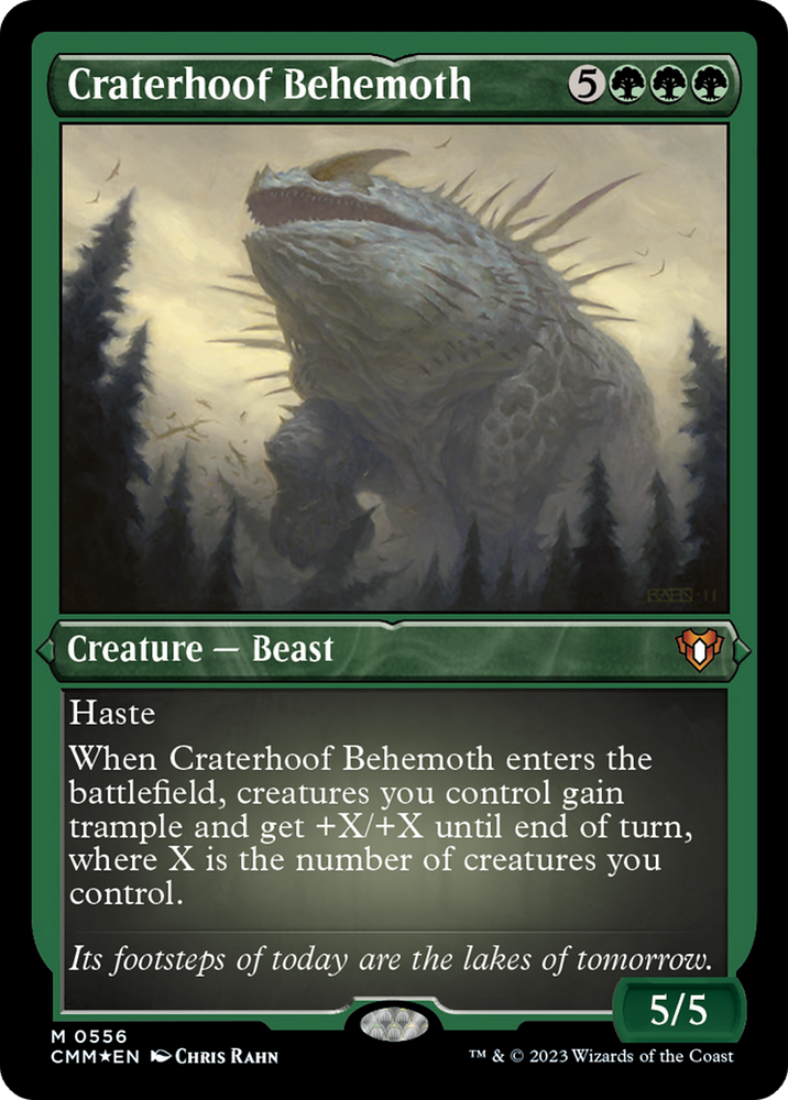 Craterhoof Behemoth (Foil Etched) [Commander Masters] Magic: The Gathering