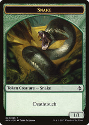 Trueheart Duelist // Snake Double-Sided Token [Amonkhet Tokens] Magic: The Gathering