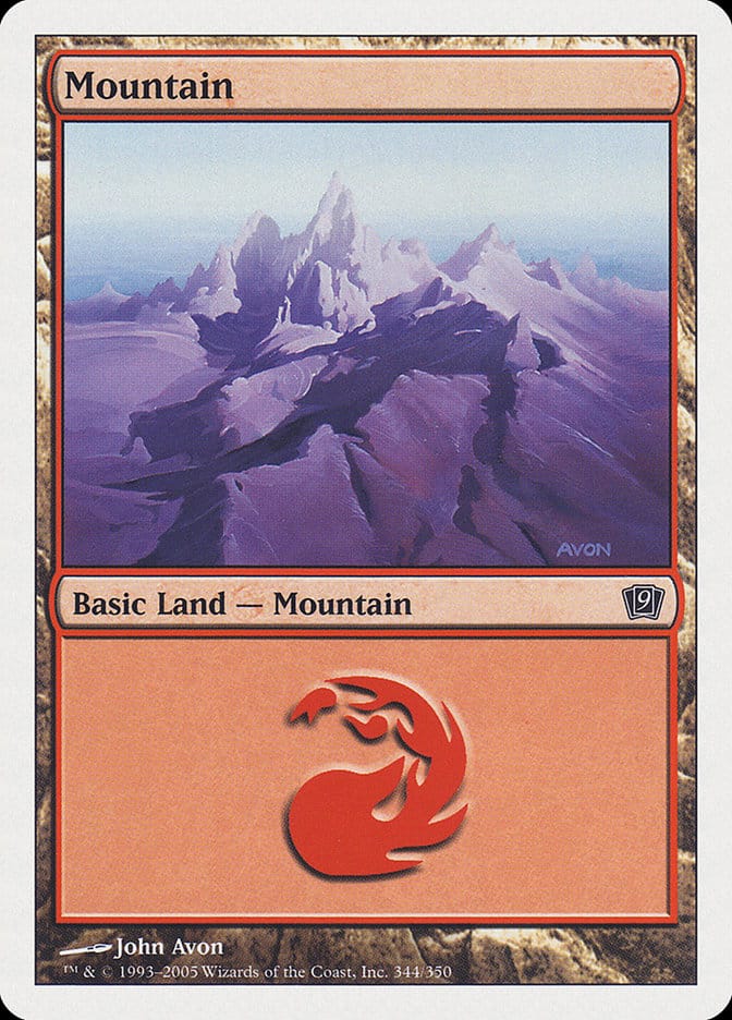 Mountain (344) [Ninth Edition] Magic: The Gathering