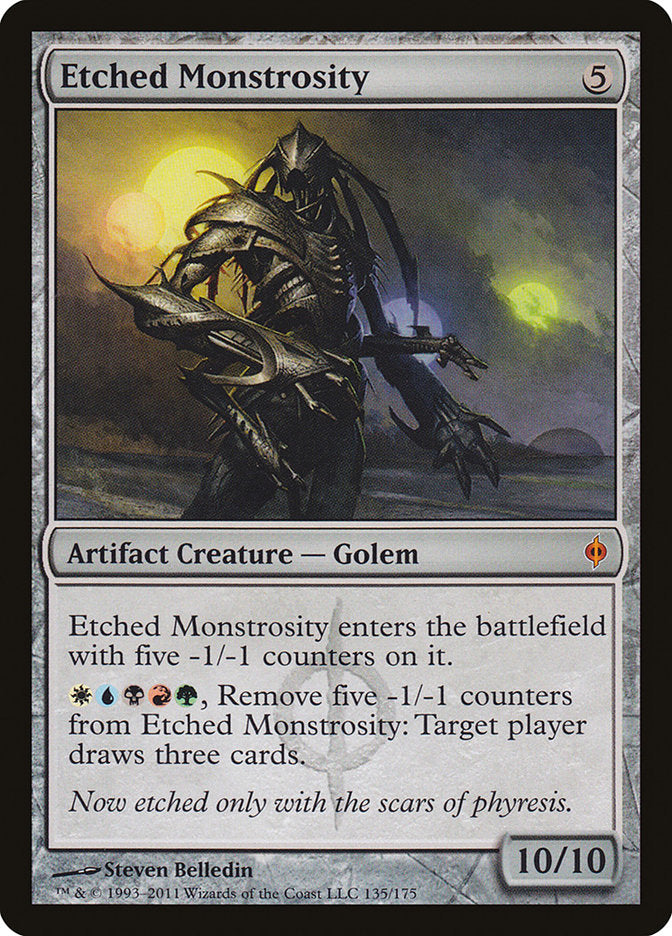 Etched Monstrosity [New Phyrexia] Magic: The Gathering