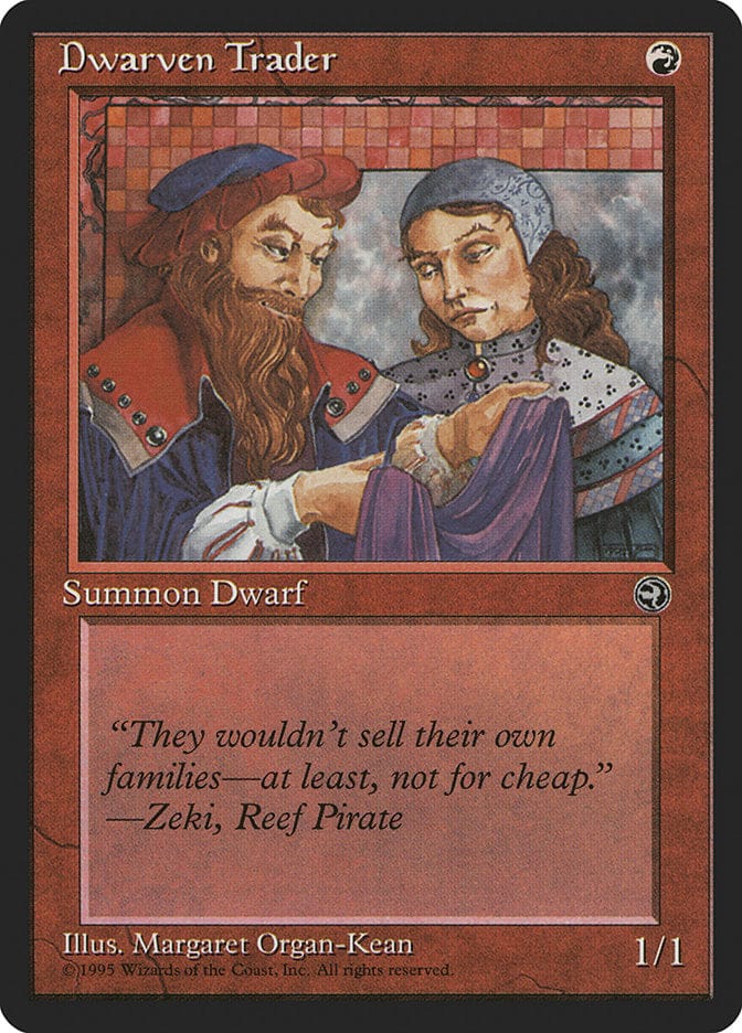Dwarven Trader (Zeki Flavor Text) [Homelands] Magic: The Gathering