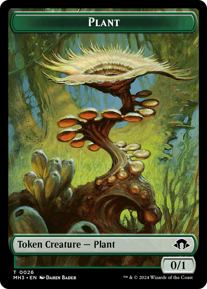 Zombie // Plant Double-Sided Token [Modern Horizons 3 Tokens] Magic: The Gathering