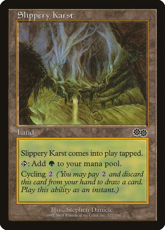 Slippery Karst [Urza's Saga] Magic: The Gathering