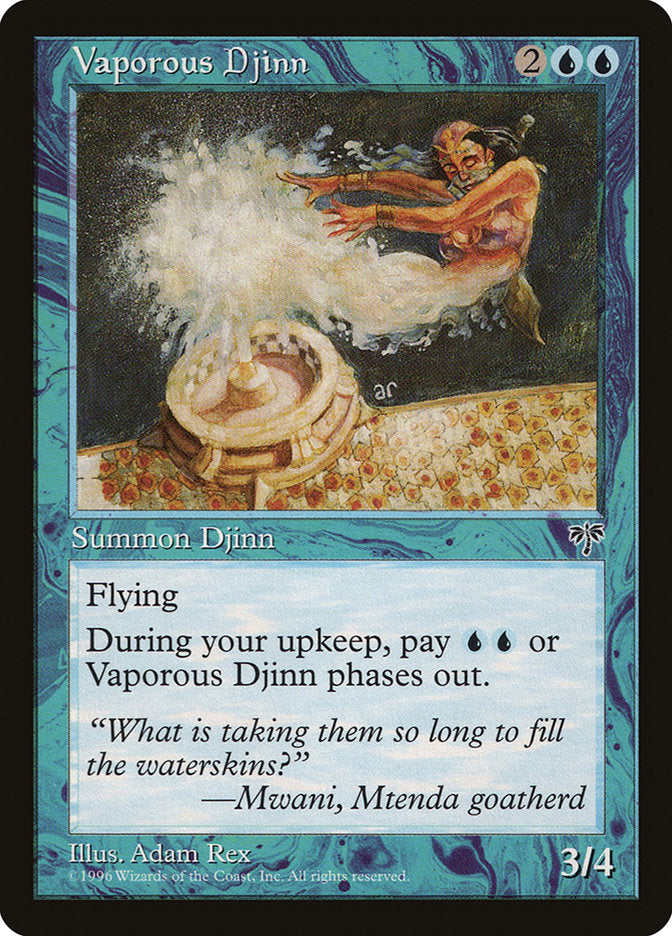 Vaporous Djinn [Mirage] Magic: The Gathering