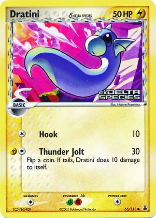 Dratini (65/113) (Delta Species) (Stamped) [EX: Delta Species] Pokémon