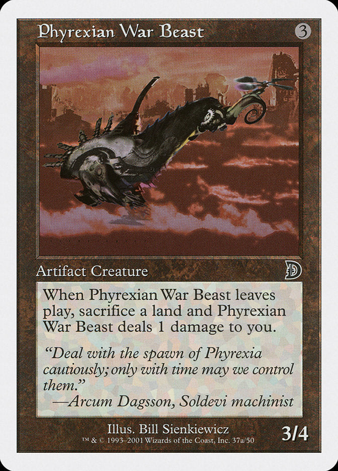 Phyrexian War Beast (Signature on Left) [Deckmasters] Magic: The Gathering