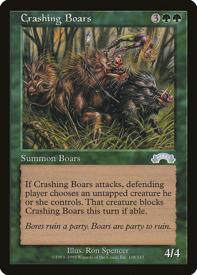 Crashing Boars [Exodus] Magic: The Gathering