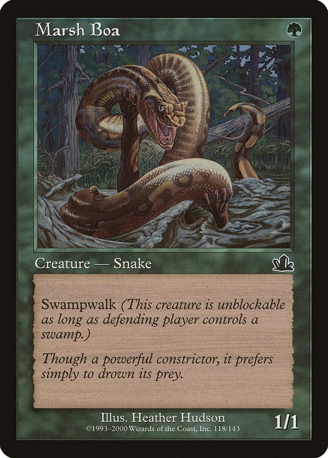 Marsh Boa [Prophecy] Magic: The Gathering