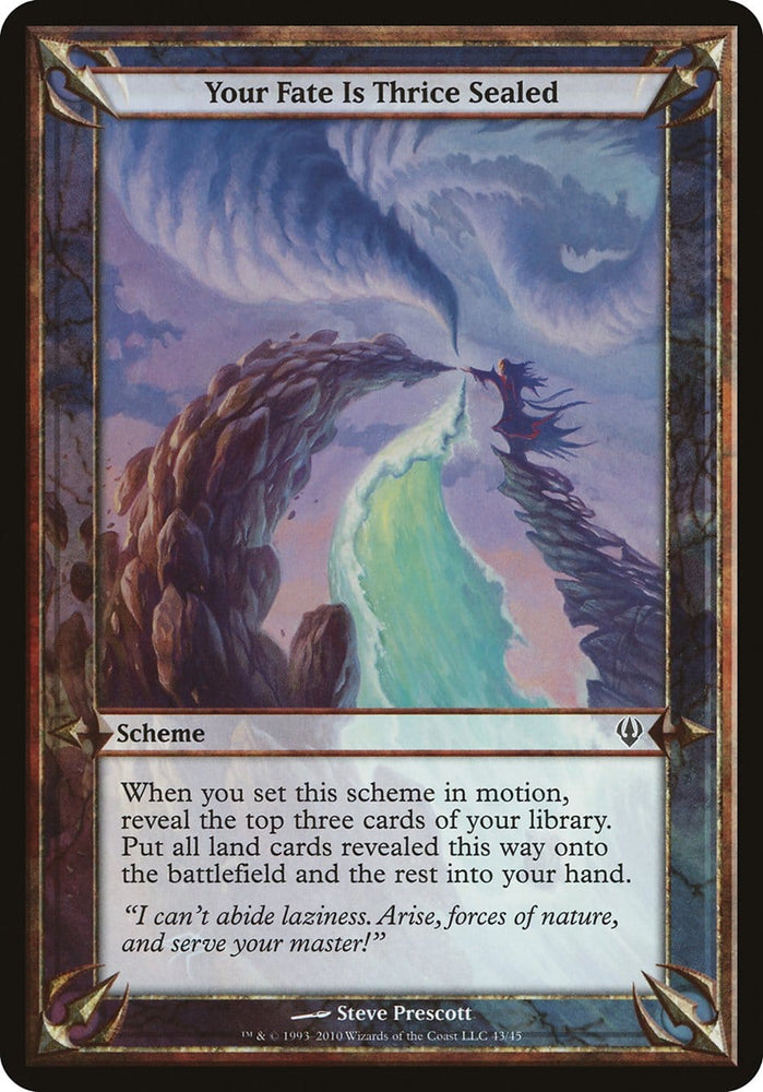 Your Fate Is Thrice Sealed (Schemes) [Archenemy Schemes] Magic: The Gathering