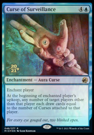 Curse of Surveillance [Innistrad: Midnight Hunt Prerelease Promos] Magic: The Gathering