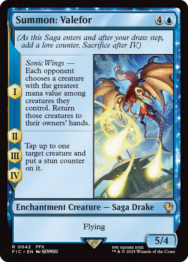 Summon: Valefor [FINAL FANTASY Commander] Magic: The Gathering