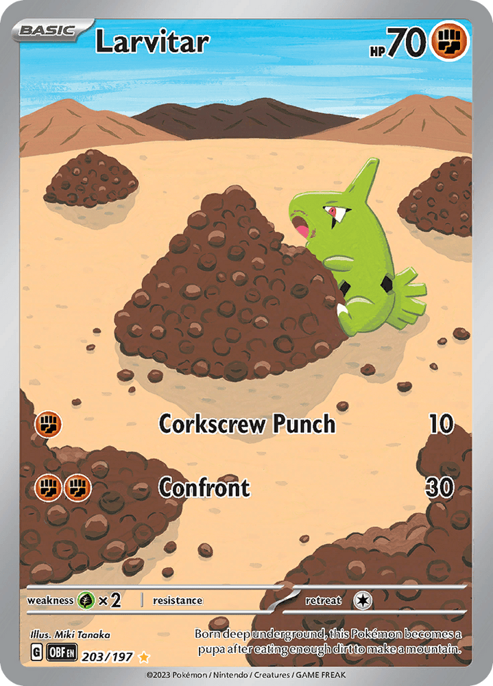 Larvitar (203/197) [Scarlet & Violet: Obsidian Flames] - Pokemon Cards For Your TCG Needs!
