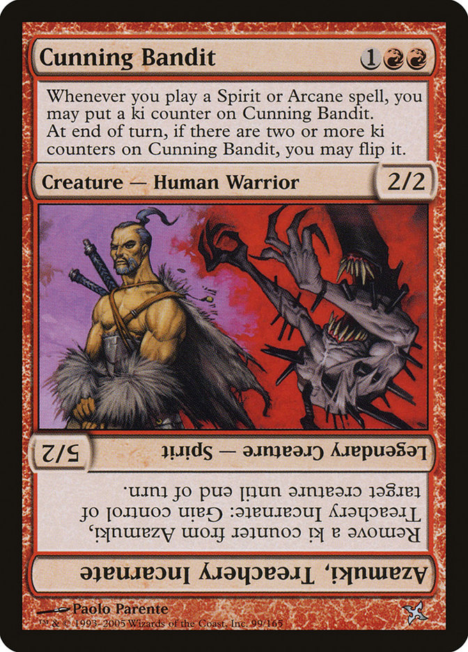 Cunning Bandit // Azamuki, Treachery Incarnate [Betrayers of Kamigawa] Magic: The Gathering