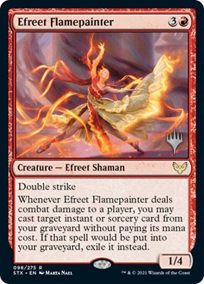 Efreet Flamepainter (Promo Pack) [Strixhaven: School of Mages Promos] Magic: The Gathering