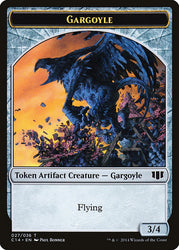 Gargoyle // Elf Warrior Double-Sided Token [Commander 2014 Tokens] Magic: The Gathering