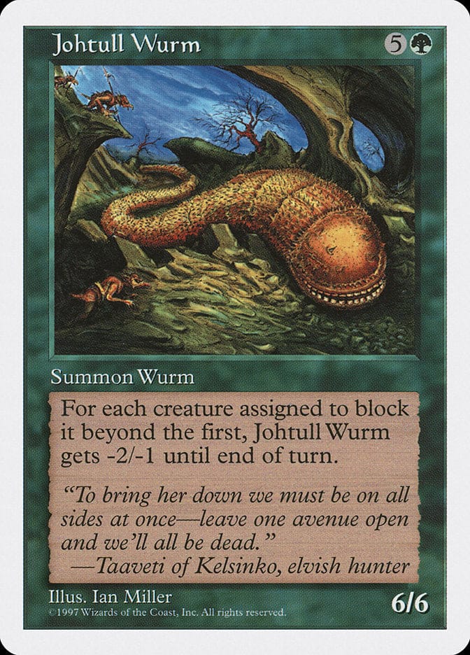 Johtull Wurm [Fifth Edition] Magic: The Gathering